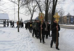 Крестный ход вокруг Пскова 13 февраля 2012 года