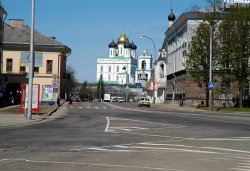 Псков, вид на Свято-Троицкий кафедральный собор