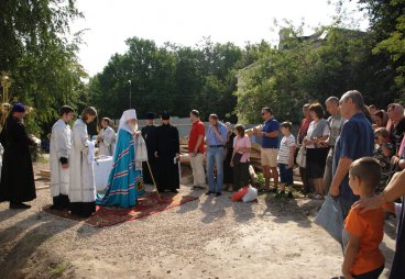 Чин освящения крестов храма преподобного Сергия Радонежского с Залужья, 25 августа 2015 года