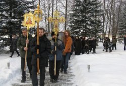 Крестный ход вокруг Пскова 13 февраля 2012 года