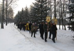 Крестный ход вокруг Пскова 13 февраля 2012 года