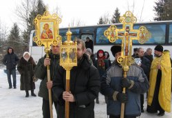 Крестный ход вокруг Пскова 13 февраля 2012 года